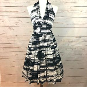 Calvin Klein Pleated Halter Bombshell Dress